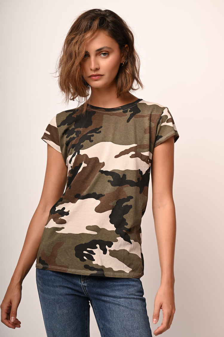 T-shirt a stampa camouflage