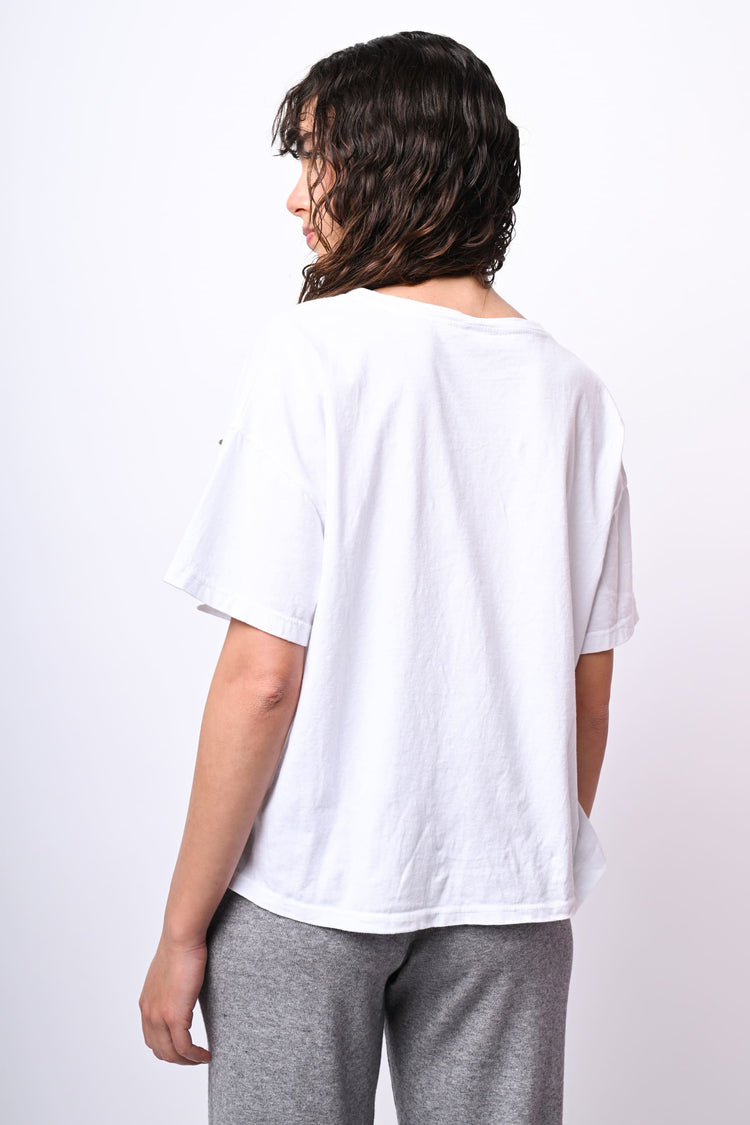 T shirt con fiocchi in strass