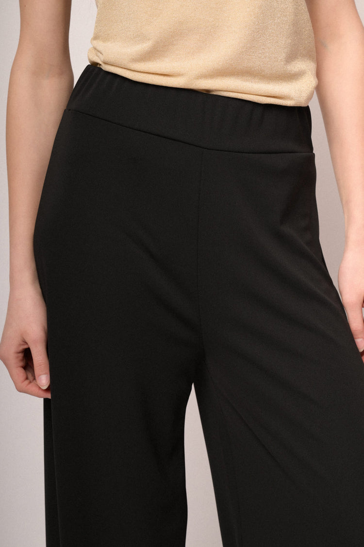 Pantaloni culotte crop neri