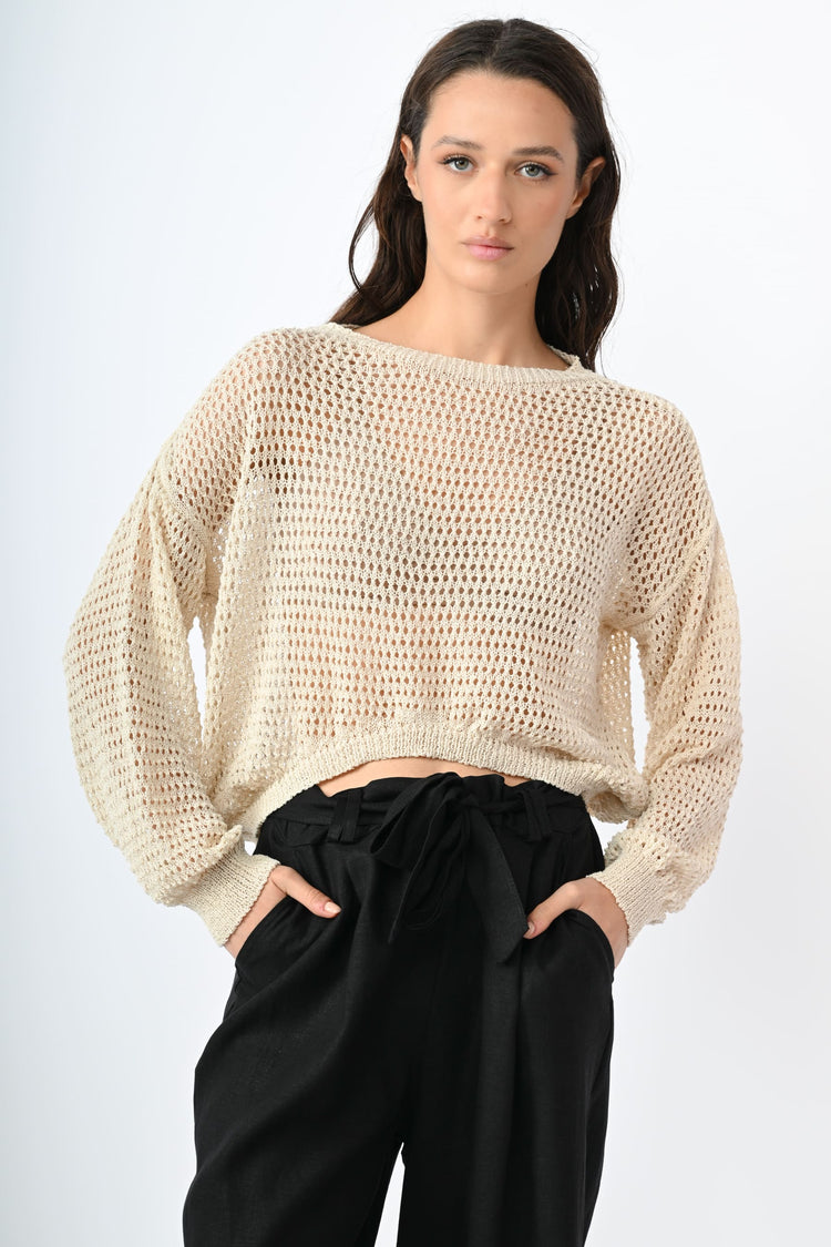 Pull in maglia crochet