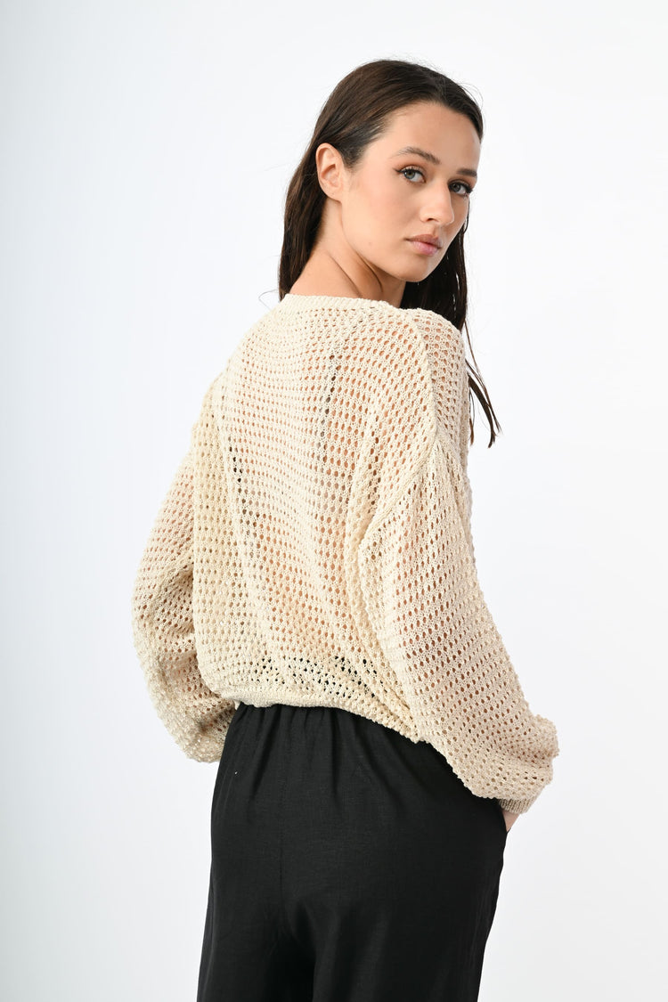 Pull in maglia crochet