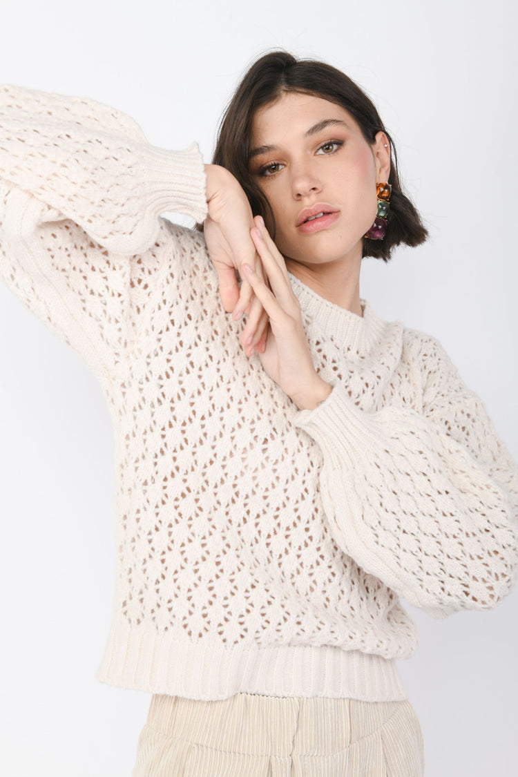 Pull in maglia crochet