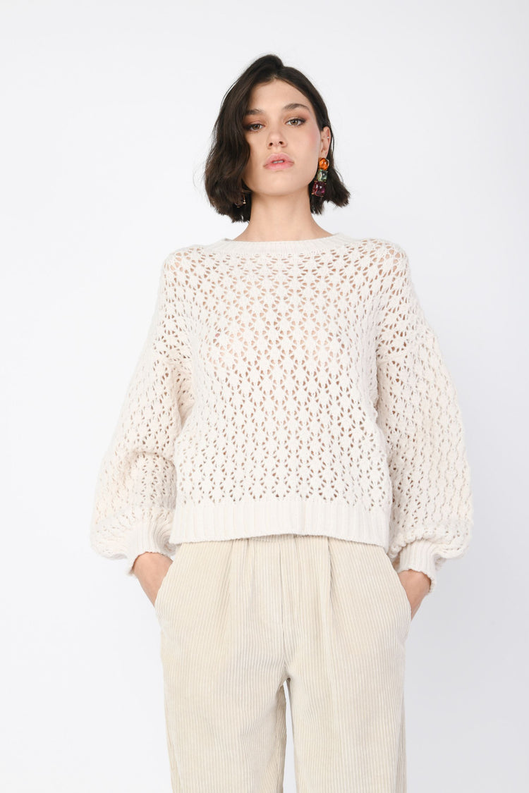 Pull in maglia crochet