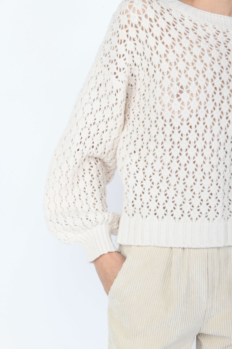 Pull in maglia crochet