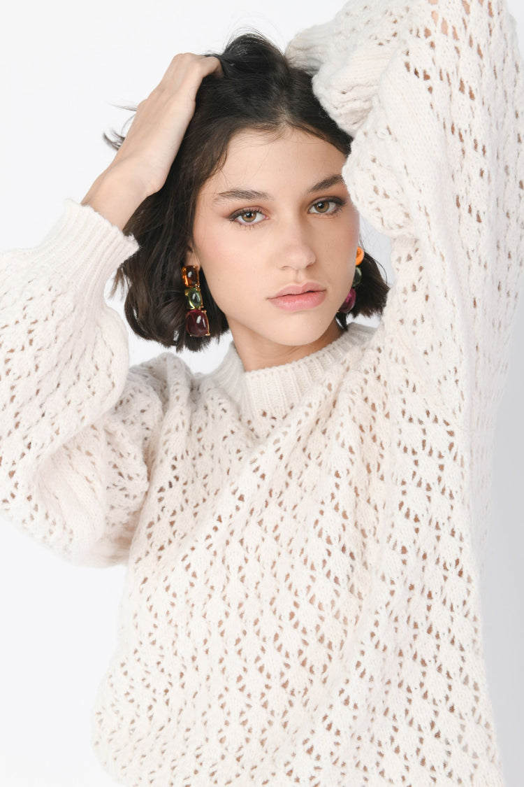 Pull in maglia crochet