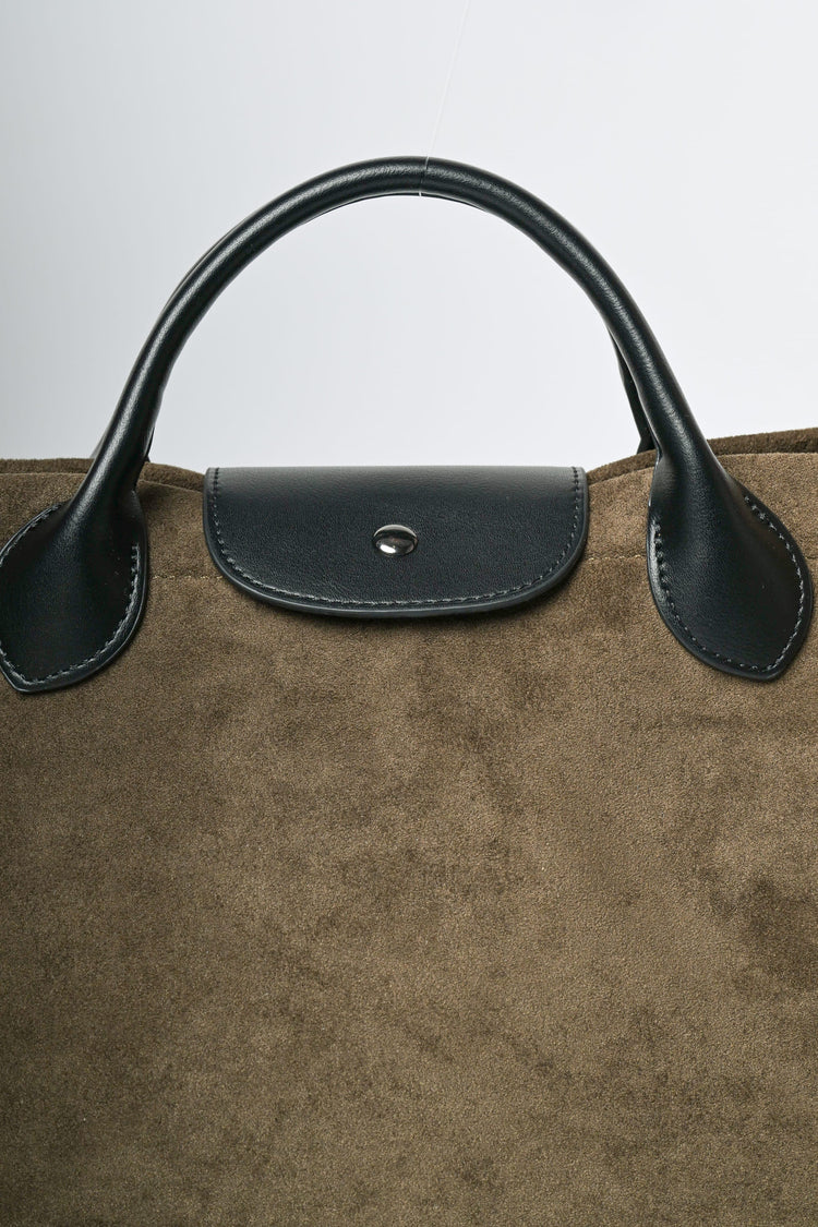 Borsa tote in faux suede