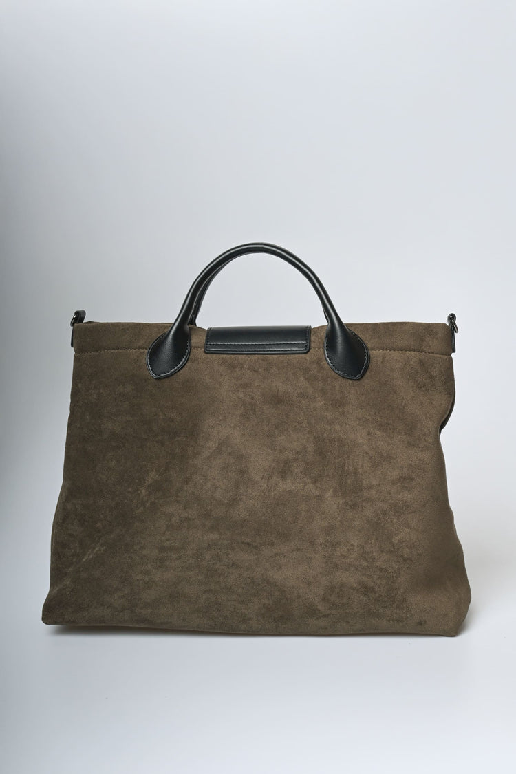 Borsa tote in faux suede