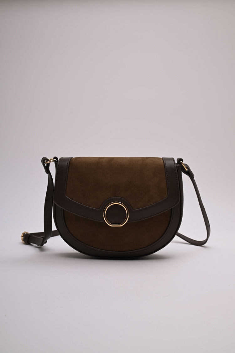 Borsa a tracolla bi-materiale