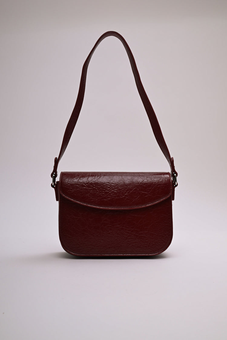 Borsa a spalla in similpelle martellata