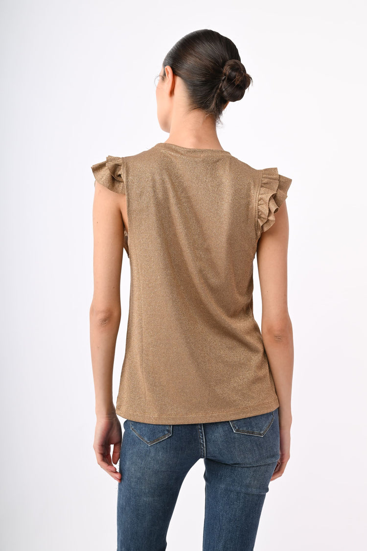 Top in maglia lurex