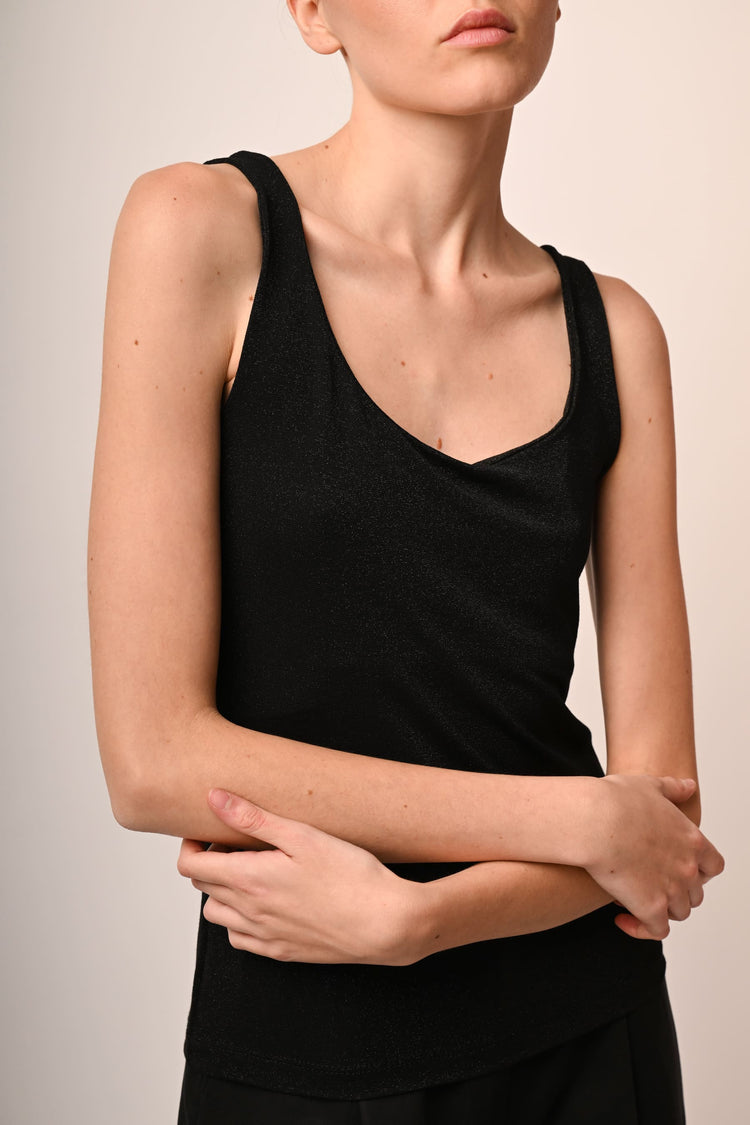 Canotta in maglia lurex