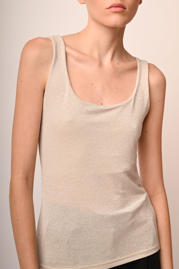 Canotta in maglia lurex