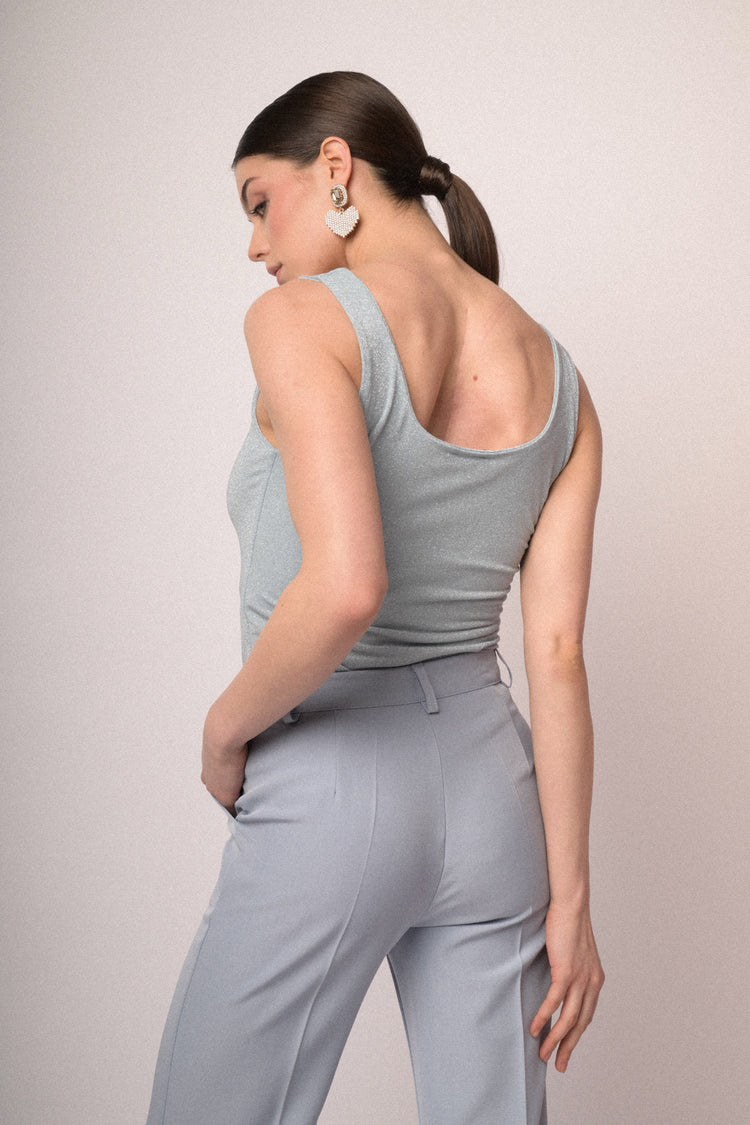 Canotta in maglia lurex
