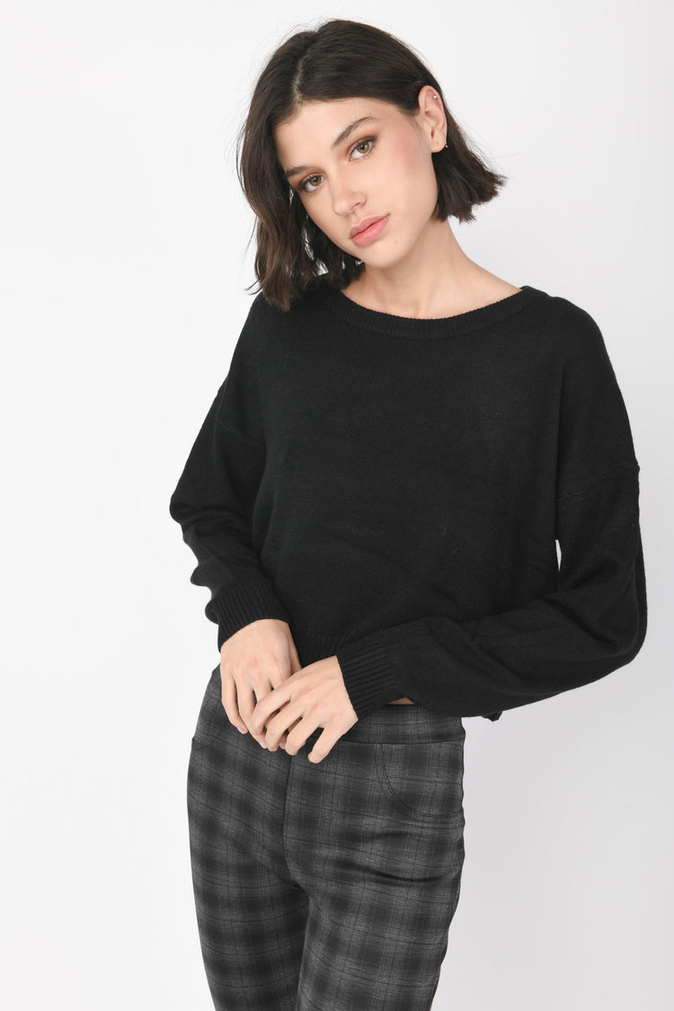 Pull crop boxy-fit