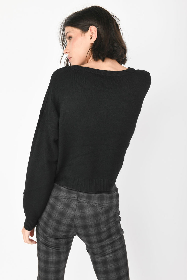 Pull crop boxy-fit