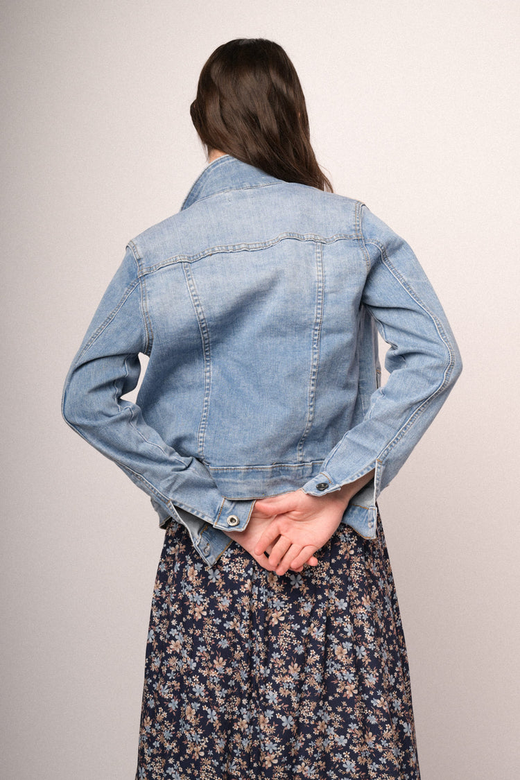 Giacca in denim azzurro