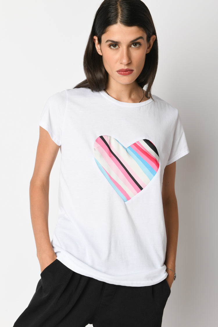 T-shirt a stampa cuore