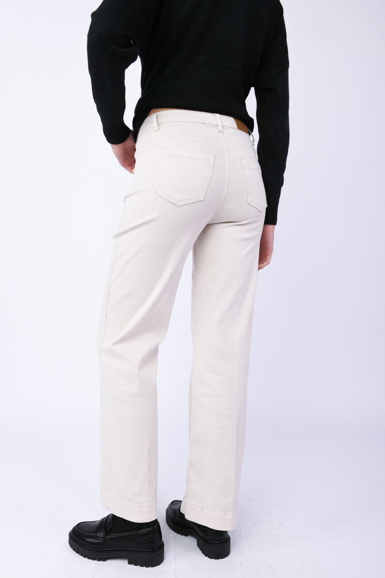 Pantaloni palazzo in cotone stretch