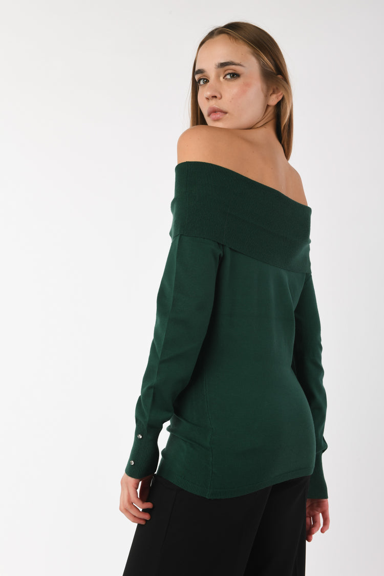 Pull con scollo alla Bardot