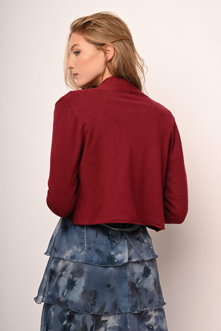 Cardigan crop con nodo