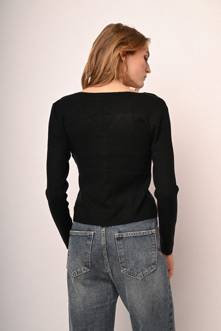 Cardigan con bottoni gioiello