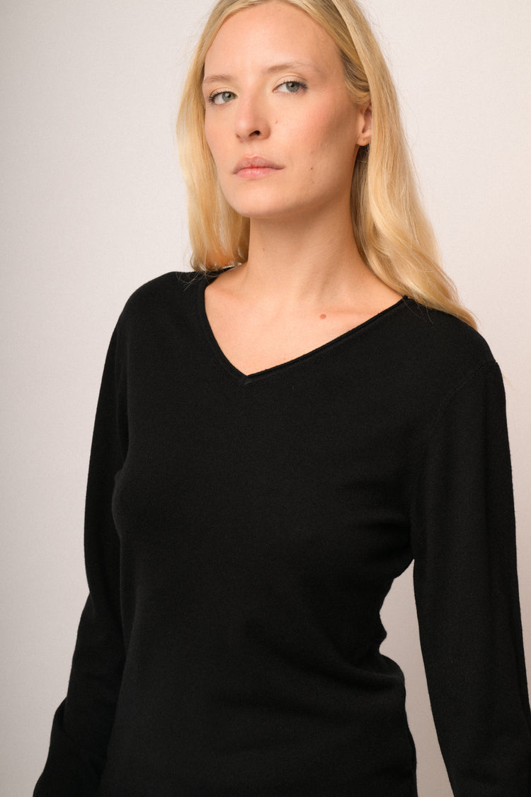Maglia scollo V basic