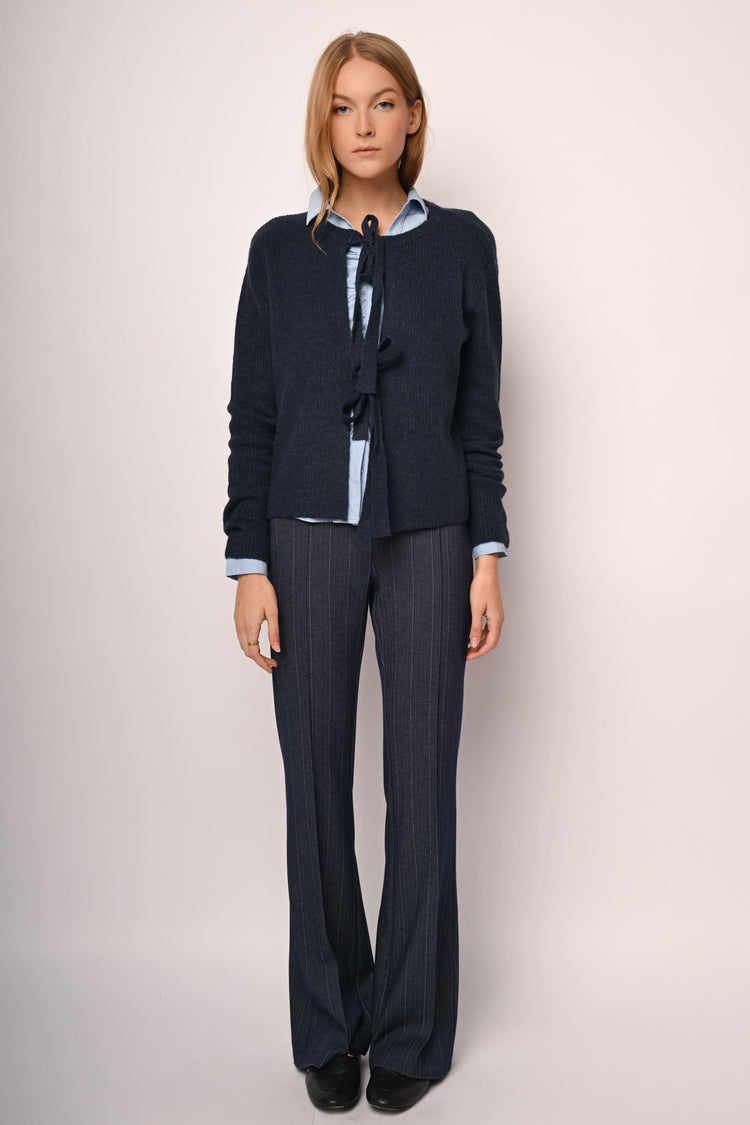 Cardigan con fiocchi da annodare