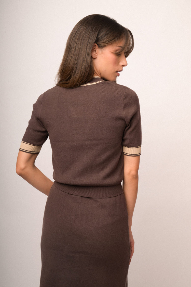 Cardigan con profili