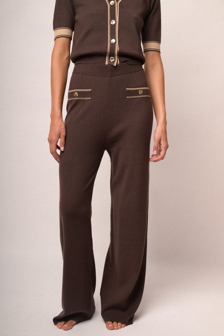 Pantaloni tasche con profili