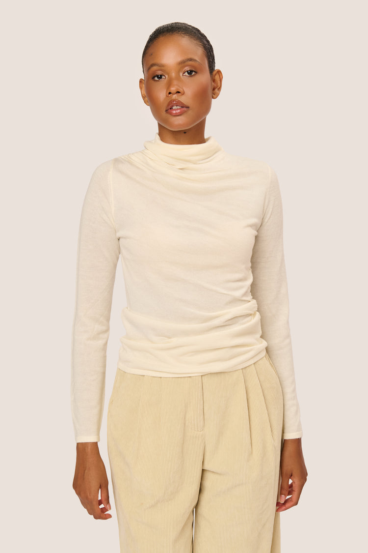 Lupetto in maglia con arricciature