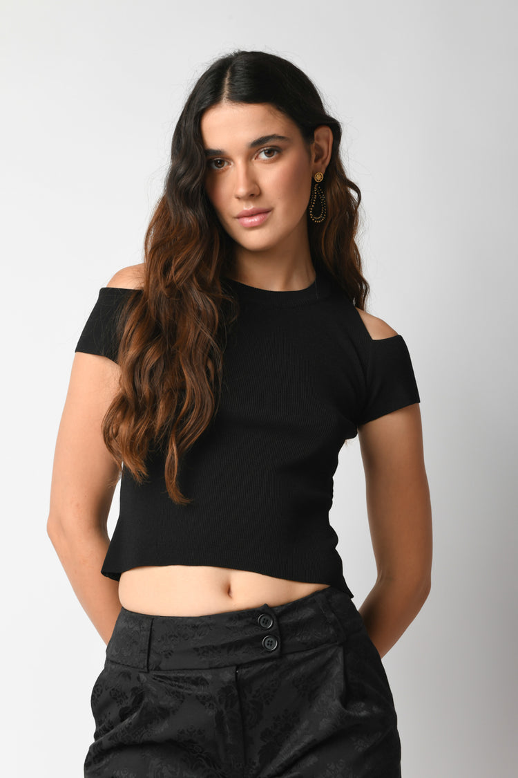 Top crop con cut-outs