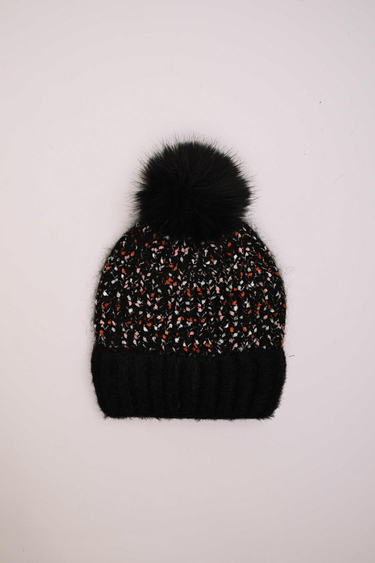 Berretto in maglia con pompon