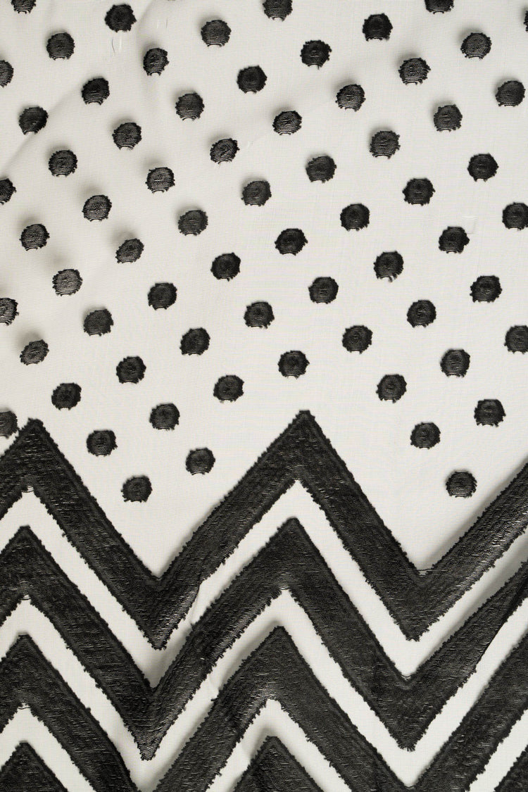 Stola zig zag pois