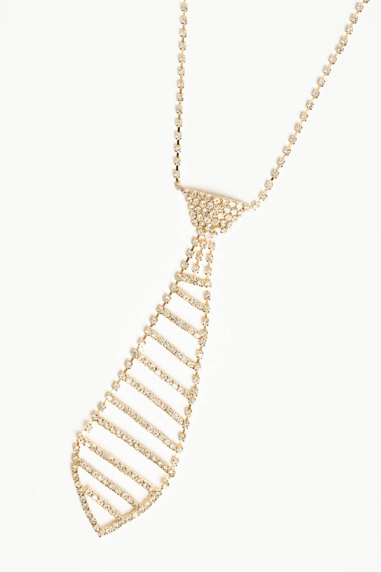 Collana a cravattino strass