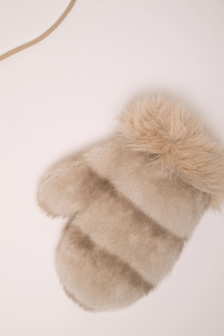 Guanti muffole in faux fur