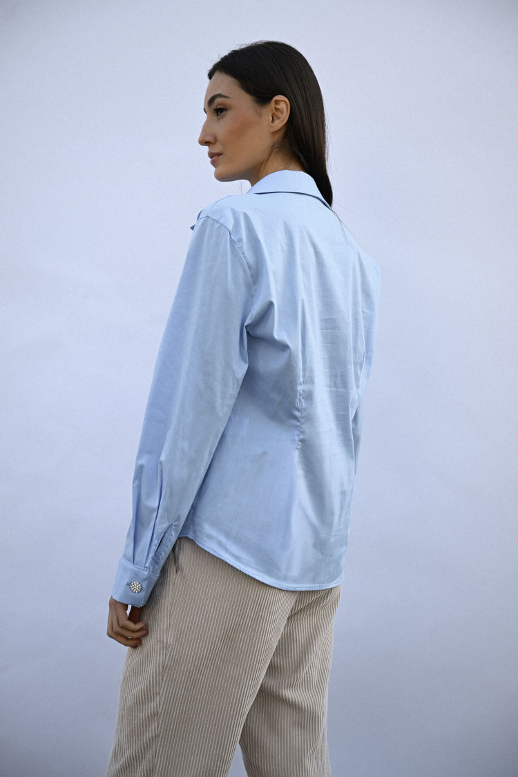 Camicia con bottoni gioiello
