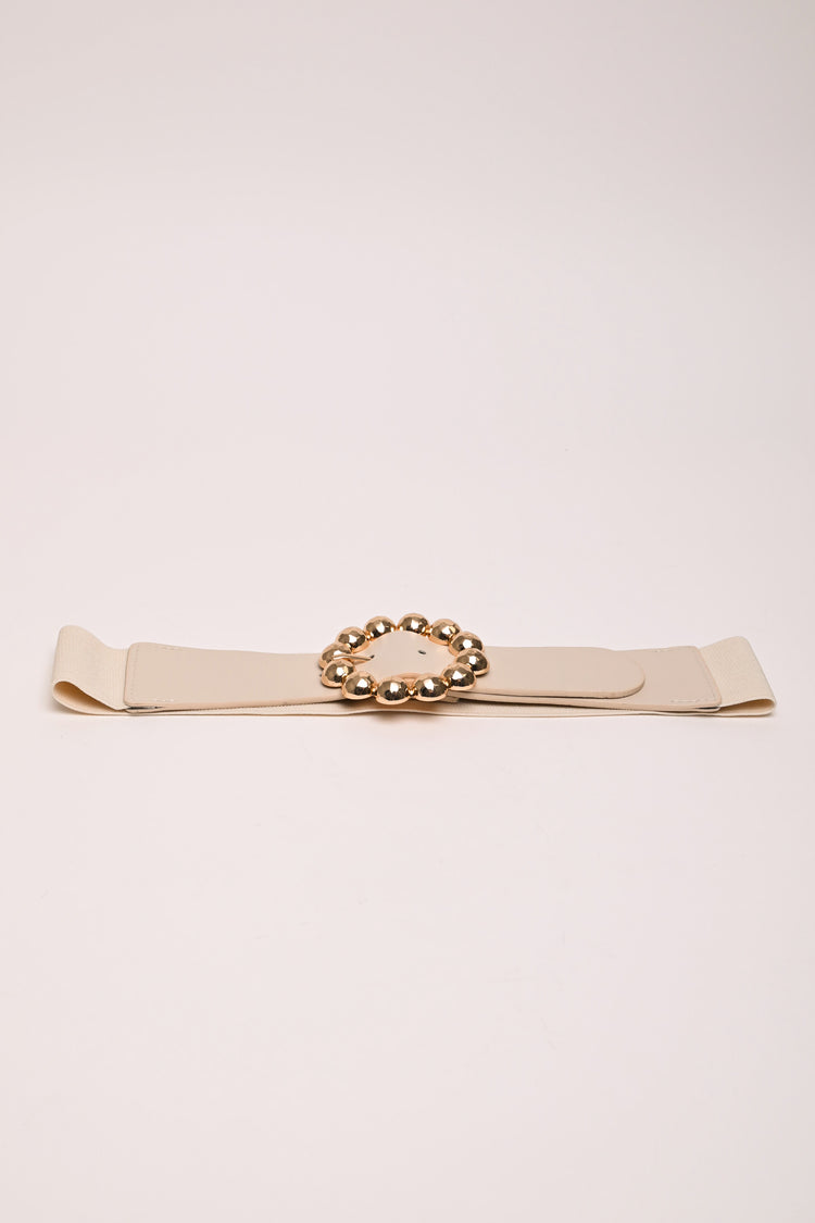 Cintura elastica con fibbia tonda