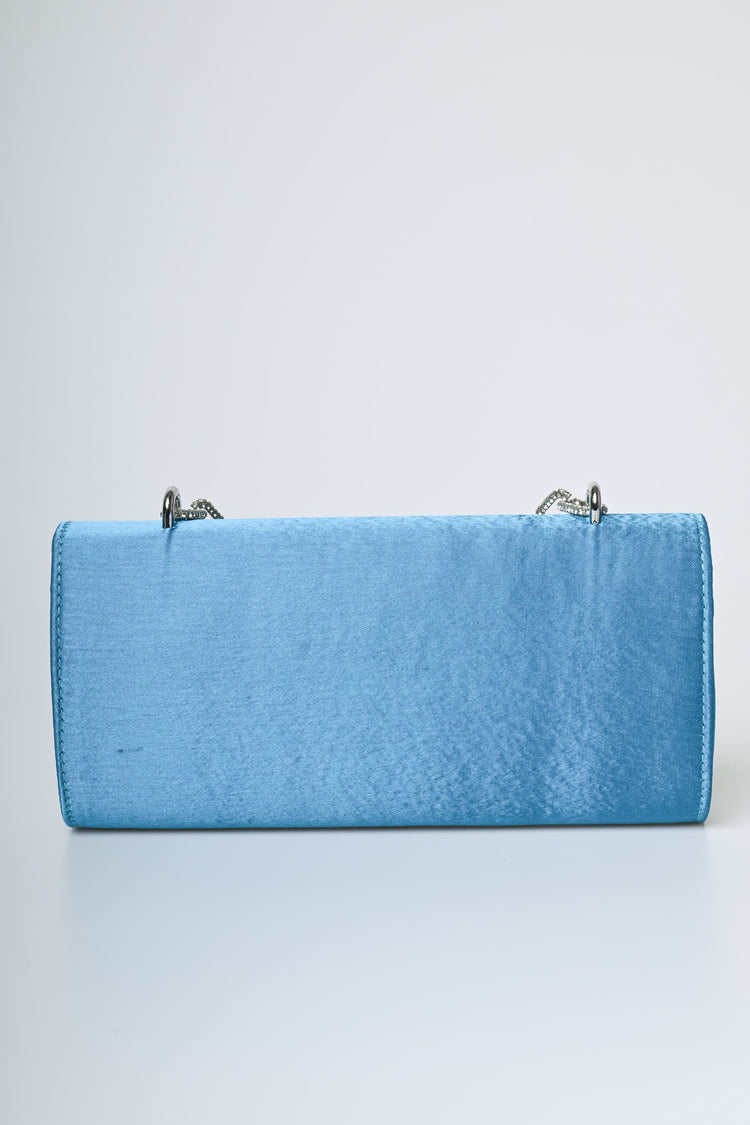 Pochette in raso con manico gioiello