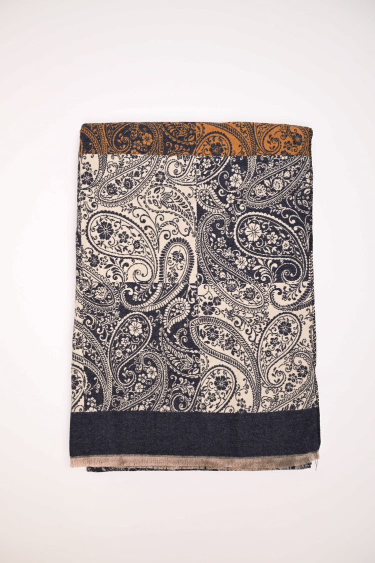 Sciarpa a motivo paisley check