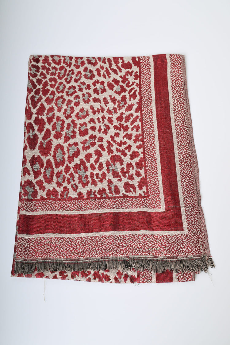 Sciarpa in jacquard animalier