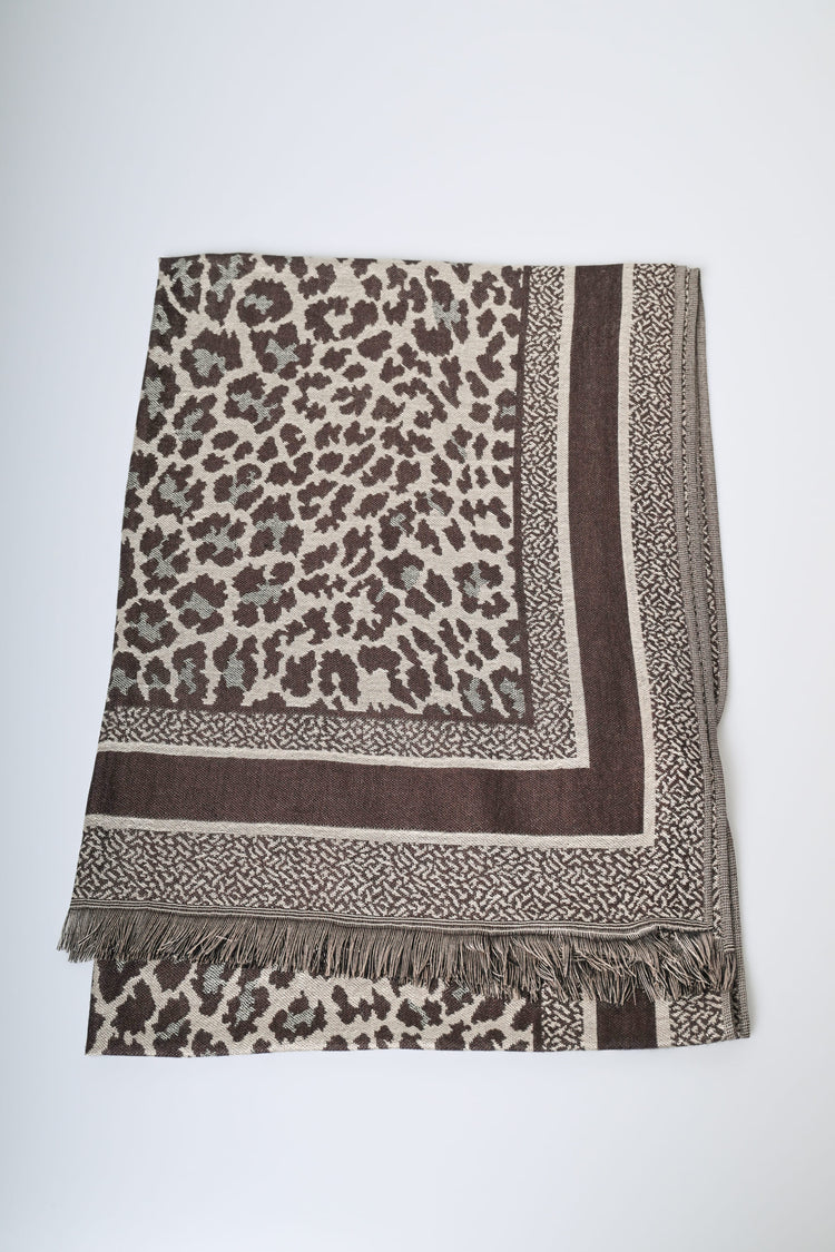 Sciarpa in jacquard animalier