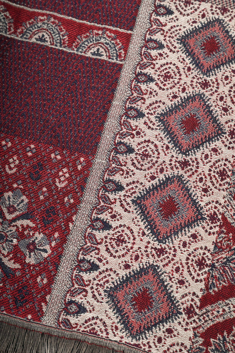 Sciarpa in jacquard patchwork