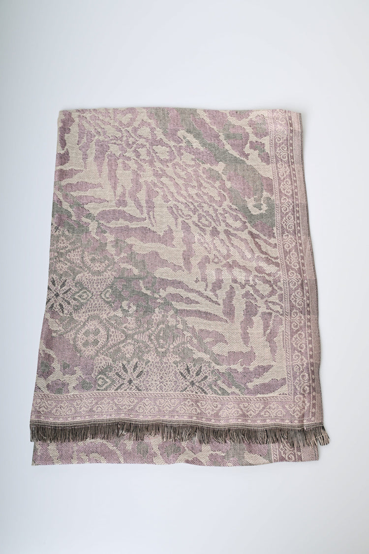 Sciarpa in jacquard animalier a righe