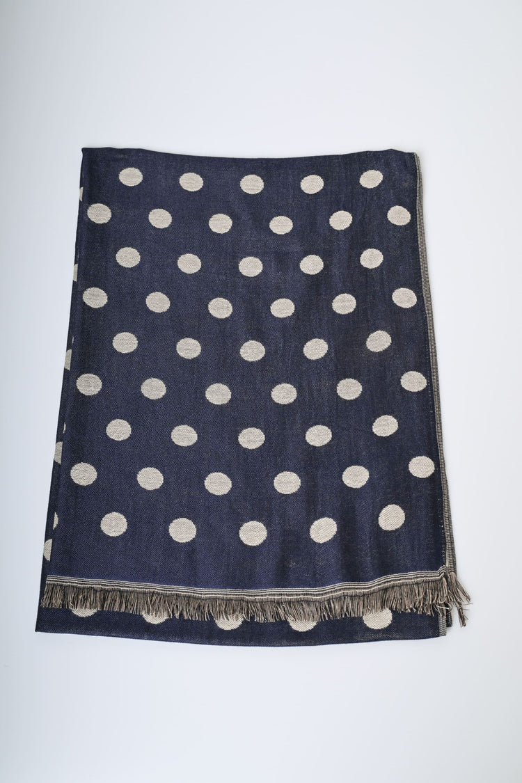 Sciarpa in jacquard a pois