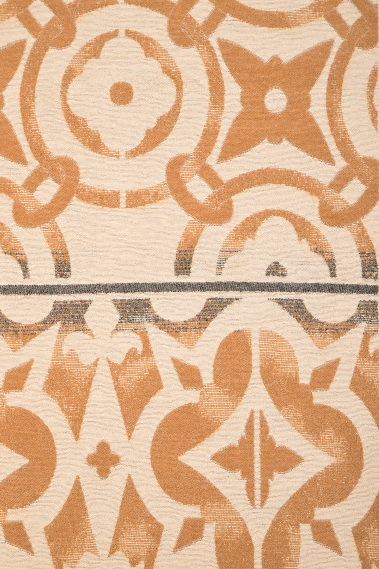 Sciarpa in jacquard geometrico-floreale