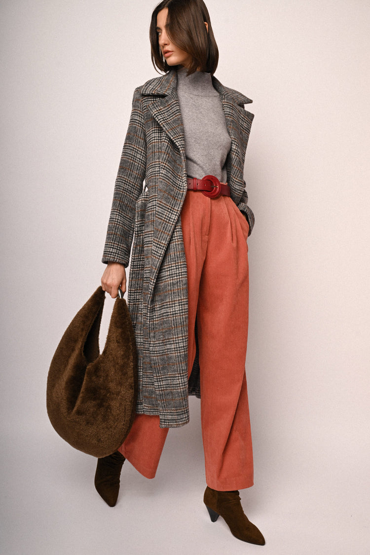 Borsa hobo in faux fur