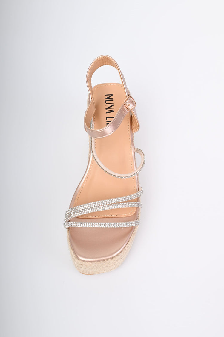 Sandali con platform e decorazione strass