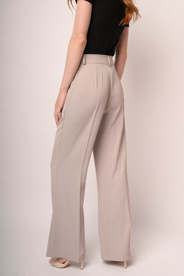 Pantaloni zampa gessato