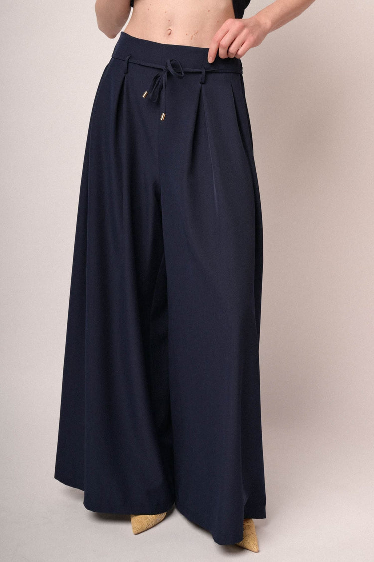 Pantaloni palazzo con pince