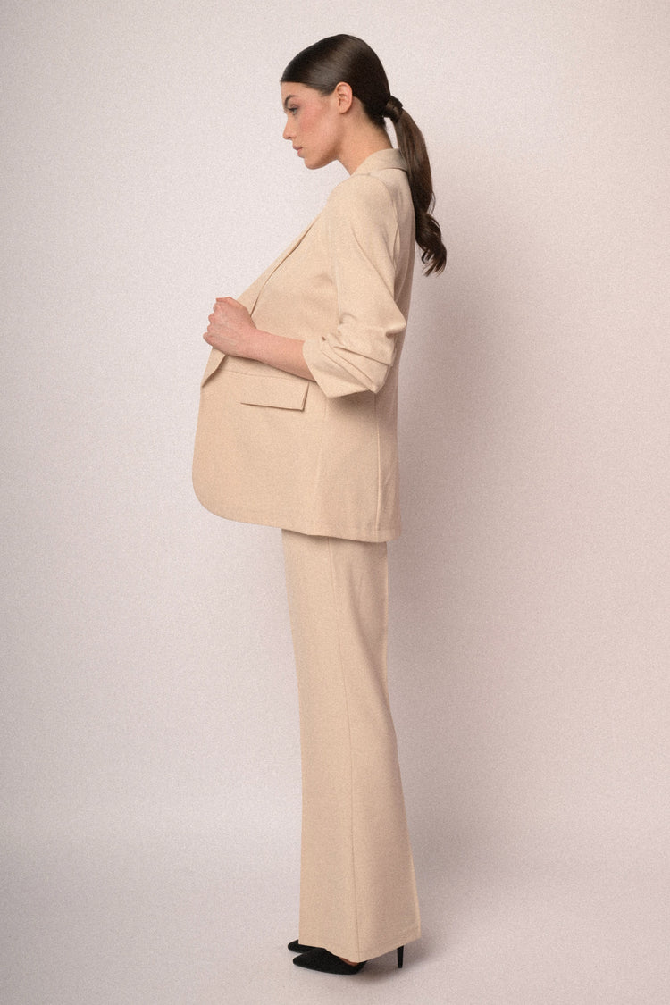 Blazer con maniche arricciate